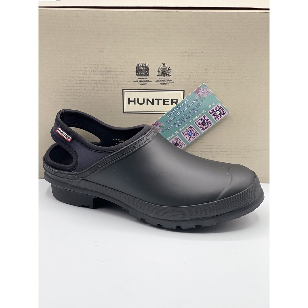 Hunter Women's Original Black Clog Shoes Size 9 - New in Box, Casual Comfort